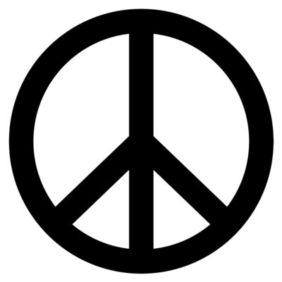 Peace Sign  Black 
