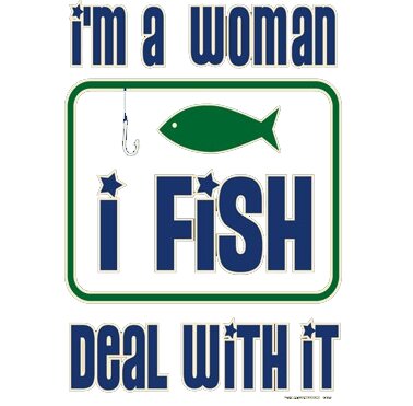 Woman fish to
