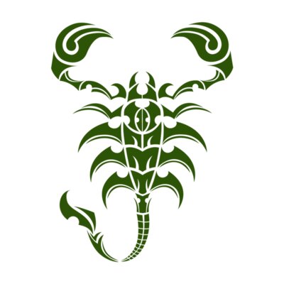 Scorpion  Dark Metallic Green 