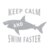 KeepCalmAndSwimFaster1MetallicSilver