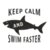 KeepCalmAndSwimFaster1MetallicBlack