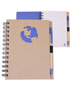 Globe Die Cut Spiral Notebook & Pen 5.875" X 7"