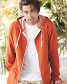 Unisex Heathered French Terry Full-Zip Hooded Sweatshirt