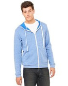 Unisex Triblend Sponge Fleece Full-Zip Hoodie Sweatshirt