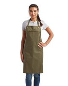 Barley Contrast Stitch Recycled Bib Apron