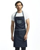 Domain Contrast Denim Bib Apron