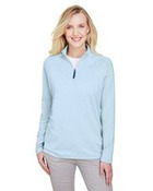 Women's CrownLux Performance® Clubhouse Micro-Stripe Quarter-Zip Pullover