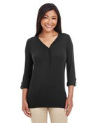 Women's Perfect Fit™ Y-Placket Convertible Sleeve Knit Top