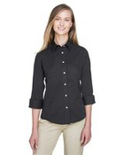 Women's Perfect Fit™ Three-Quarter Sleeve Stretch Poplin Dress Shirt