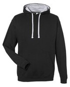 Unisex Midweight Varsity Contrast Hooded Sweatshirt