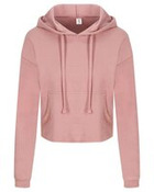 Women's Girlie Cropped Hooded Fleece with Pocket