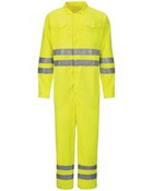 Men's Tall Hi-Vis Deluxe Coverall with Reflective Trim - CoolTouch® 2 - 7 oz.