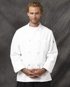 Button Chef Coat with Thermometer Pocket