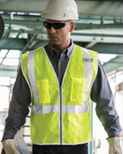 Unisex Premium Brilliant Series® Three-Pocket Zippered Mesh Vest