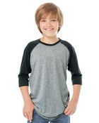 Youth Baseball Fine Jersey Three-Quarter Sleeve Tee