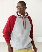 Unisex Nublend® Colorblocked Raglan Hooded Sweatshirt