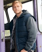 Men's Nylon Vest with Fleece Sleeves