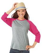 Women's Baseball Fine Jersey Three-Quarter Sleeve Tee