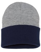 12" Color Blocked Cuffed Beanie