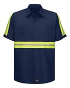 Men's Enhanced Visibility Short Sleeve Cotton Work Shirt