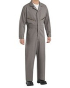 Men's Extended Sizes Zip-Front Cotton Coverall