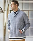 Men's Peppered Fleece Shawl Collar Sweatshirt