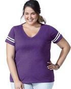 Women's Curvy Collection Vintage Football T-Shirt