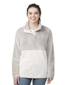 Unisex Fuzzy Half-Snap Fleece Pullover