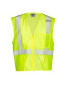 Unisex Single Pocket Zipper Mesh Vest