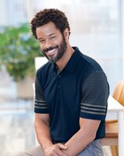 Men's Striped Sleeve Polo