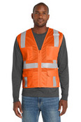 Ansi 107 Class 2 Mesh Six Pocket Zippered Vest