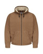 Men's Tall Brown Duck Hooded Jacket - EXCEL FR® ComforTouch