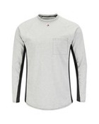 Men's Long Sleeve FR Two-Tone Base Layer with Concealed Chest Pocket - EXCEL FR