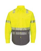 Men's Hi-Visibility Color Block Uniform Shirt - EXCEL FR® ComforTouch® - 7 oz.