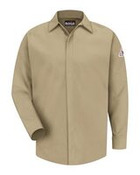 Men's Concealed-Gripper Pocketless Work Shirt