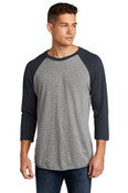 Adult Tri Blend 3/4 Sleeve Raglan Tee