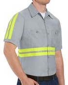 Men's Tall Enhanced Visibility Industrial Work Shirt