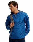 Men's Range Hooded Packable Quarter-Zip Jacket