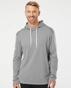 Men's Textured Mixed Media Midweight Hooded Sweatshirt