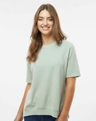Women's French Terry Short Sleeve Crewneck Sweatshirt