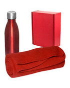 Cozy Fleece Blanket And Insulated Bottle Gift Set