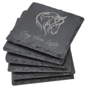 4" x 4" Square Slate Coaster Set-6 Piece