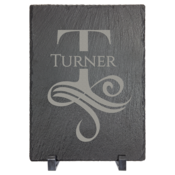 7" x 5" Rectangle Slate Decor with Plastic Feet