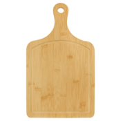 15 1/2" x 9" Bamboo Cutting Board Paddle Shape with Drip Ring