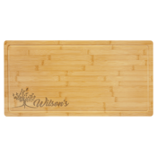 23 3/4" x 12" Bamboo Cutting Board with Drip Ring